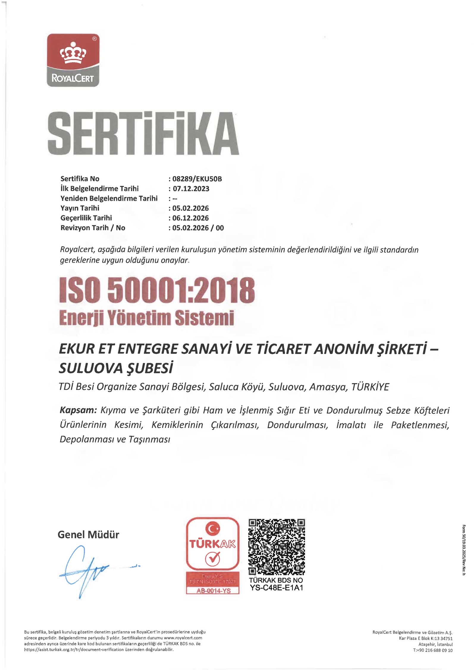ISO 50001:2026 | Enerji Yönetim Sistemi Sertifikası