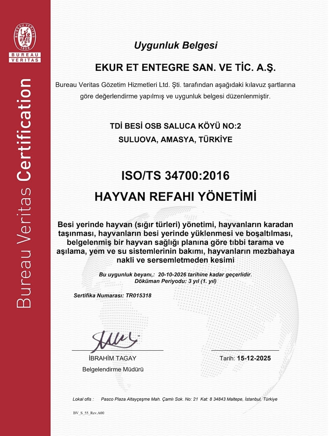 ISO 34700 Hayvan Refahı Sertifikası
